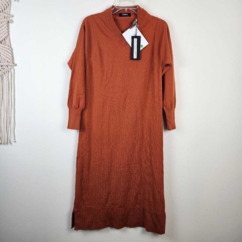 ALPHA STUDIO Wool Cashmere Dress Size M/L NWT